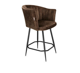 Полубарный стул SHT-ST42-1 / SHT-S148-1 (кофейный трюфель/черный муар) в Шадринске