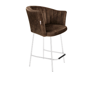 Полубарный стул SHT-ST42-1 / SHT-S29P-1 (кофейный трюфель/белый муар) в Кургане