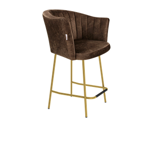 Полубарный стул SHT-ST42-1 / SHT-S29P-1 (кофейный трюфель/золото) в Шадринске