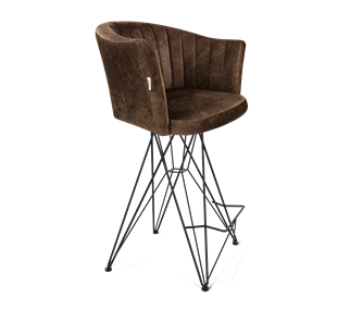 Полубарный стул SHT-ST42-1 / SHT-S66-1 (кофейный трюфель/черный муар) в Кургане
