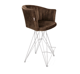 Полубарный стул SHT-ST42-1 / SHT-S66-1 (кофейный трюфель/хром лак) в Кургане