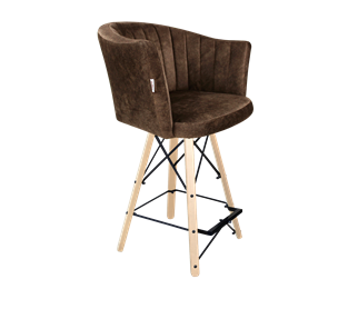 Полубарный стул SHT-ST42-1 / SHT-S80-1 (кофейный трюфель/прозрачный лак/черный) в Шадринске