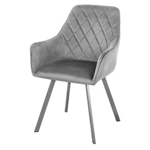 Мягкий кухонный стул-кресло Мадрид СРП-056 бриллиант Дрим серый в Кургане
