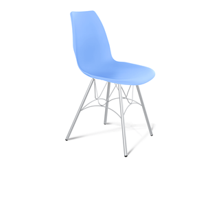 Обеденный стул SHT-ST29/S100 (голубой pan 278/хром лак) в Шадринске