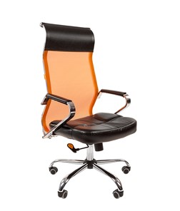 Кресло офисное CHAIRMAN 700 сетка, цвет оранжевый в Шадринске