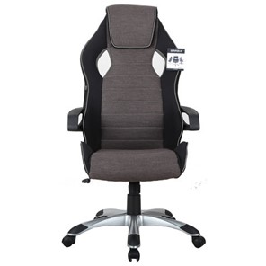 Компьютерное кресло Brabix Techno GM-002 (ткань, черное/серое, вставки белые) в Шадринске