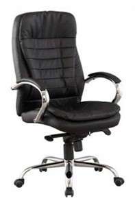 Офисное кресло ДамОфис J 9031-1 экокожа /хром, черный в Кургане