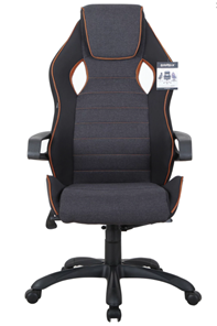 Кресло компьютерное Brabix Techno Pro GM-003 (ткань, черное/серое, вставки оранжевые) в Шадринске