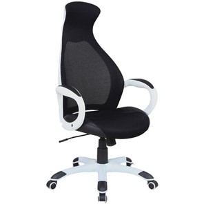 Офисное кресло Brabix Premium Genesis EX-517 (пластик белый, ткань/экокожа/сетка черная) 531573 в Шадринске