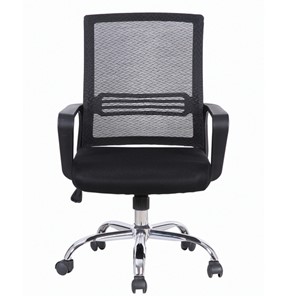 Кресло офисное Brabix Daily MG-317 (с подлокотниками, хром, черное) 531833 в Шадринске