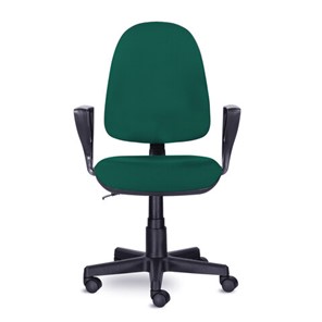 Кресло офисное Brabix Prestige Ergo MG-311 (регулируемая эргономичная спинка, ткань,черно-зеленое) 532421 в Шадринске