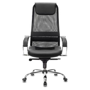 Кресло офисное Brabix Premium Stalker EX-609 PRO (хром, мультиблок, ткань-сетка/экокожа, черное) в Кургане
