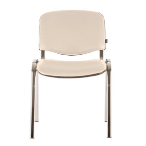 Офисный стул Brabix Iso CF-001 (хромированный каркас, кожзам бежевый) 531425 в Шадринске