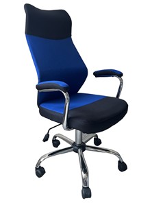 Кресло компьютерное C168 черный/синий в Шадринске