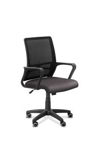 Кресло в офис Акцент, сетка YM/ткань Bahama / черная/серая в Шадринске