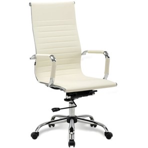 Офисное кресло Brabix BRABIX "Energy EX-509", экокожа, хром, бежевое, 531166 в Кургане