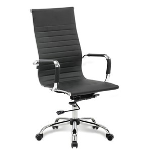 Офисное кресло BRABIX "Energy EX-509", экокожа, хром, черное, 530862 в Шадринске