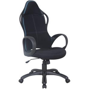 Компьютерное кресло Brabix Premium Force EX-516 (ткань, черное/вставки синие) 531572 в Шадринске