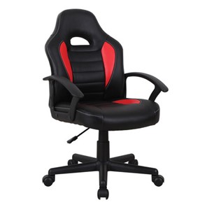 Офисное кресло BRABIX "Spark GM-201", экокожа, черное/красное, 532503 в Шадринске