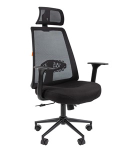 Компьютерное кресло CHAIRMAN 535 BLACK Сетчатый акрил черный / Полиэстер черный в Шадринске