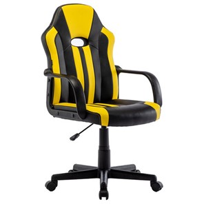 Офисное кресло RABIX "Stripe GM-202", экокожа, черное/желтое, 532510 в Шадринске