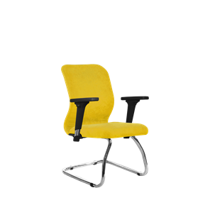 Кресло компьютерное SU-Mr-4/подл.200/осн.007 желтый в Шадринске