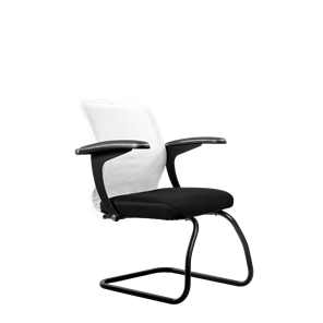 Офисный стул Метта SU-M-4/подл.160/осн.008, Белый/Черный в Шадринске