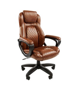 Компьютерное кресло CHAIRMAN 432, экокожа, цвет коричневый в Кургане