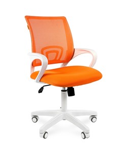 Офисное кресло CHAIRMAN 696 white, ткань, цвет оранжевый в Шадринске