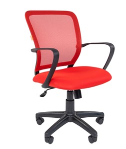 Кресло CHAIRMAN 698 black TW-69, ткань, цвет красный в Кургане