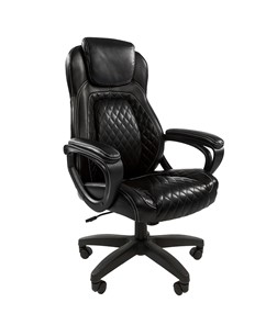 Кресло компьютерное CHAIRMAN 432, экокожа, цвет черный в Шадринске