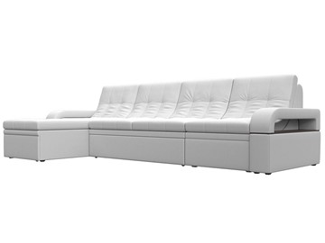 Угловой раскладной диван Лига-035 Лонг, Белый (Экокожа) в Кургане