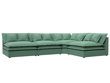 Угловой диван Лига-040, Амур зеленый (рогожка) в Кургане