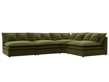 Угловой диван Лига-040, Зеленый (микровельвет) в Шадринске