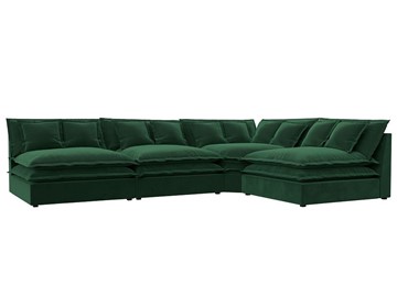 Угловой диван Лига-040, Зеленый (велюр) в Кургане