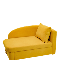 Мягкий диван правый Тедди желтый в Шадринске