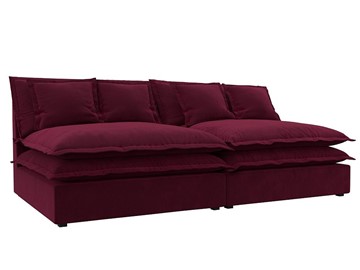 Прямой диван Лига-040, Бордовый (микровельвет) в Кургане