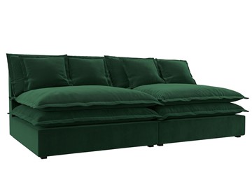 Прямой диван Лига-040, Зеленый (Велюр) в Кургане