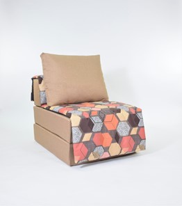 Бескаркасное кресло-кровать Харви, песочный-геометрия браун в Шадринске