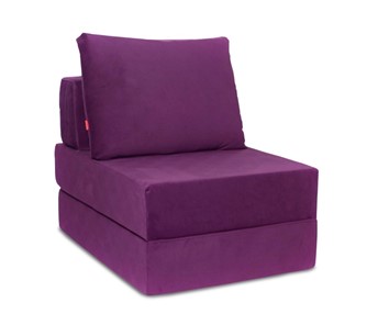 Бескаркасное кресло Окта, велюр фиолетовый в Шадринске