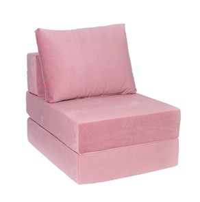 Бескаркасное кресло-кровать КлассМебель Окта, велюр пыльная роза в Шадринске