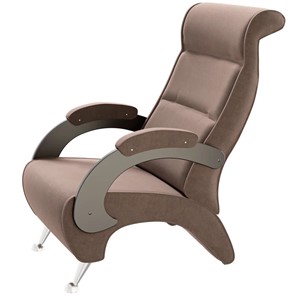 Кресло Деметрио 9Д (каркас венге, м/э коричневый) в Шадринске