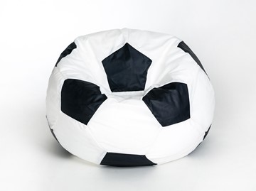 Кресло-мешок Мяч малый, бело-черный в Шадринске