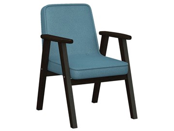 Кресло Ретро ткань голубой, каркас венге в Шадринске