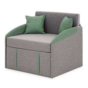 Кресло-кровать Polto серо-коричневый/шалфей (рогожка) в Кургане