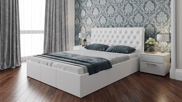 Кровать двуспальная Скарлет (Белая) в Шадринске