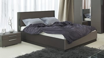 Двуспальная кровать с механизмом Наоми 1600, цвет Фон серый, Джут СМ-208.01.02 в Шадринске