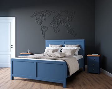 Двуспальная кровать Jules Verne, (JV16ETGB), синий в Шадринске