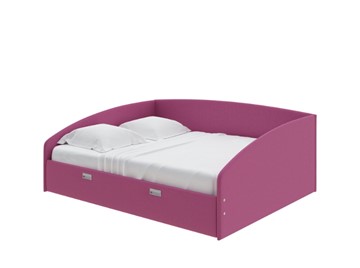Двуспальная кровать Bono 160х200, Рогожка (Savana Berry) в Кургане