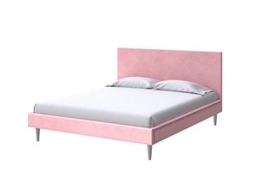 Спальная кровать Claro 160х200, Велюр (Casa Жемчужно-розовый) в Шадринске